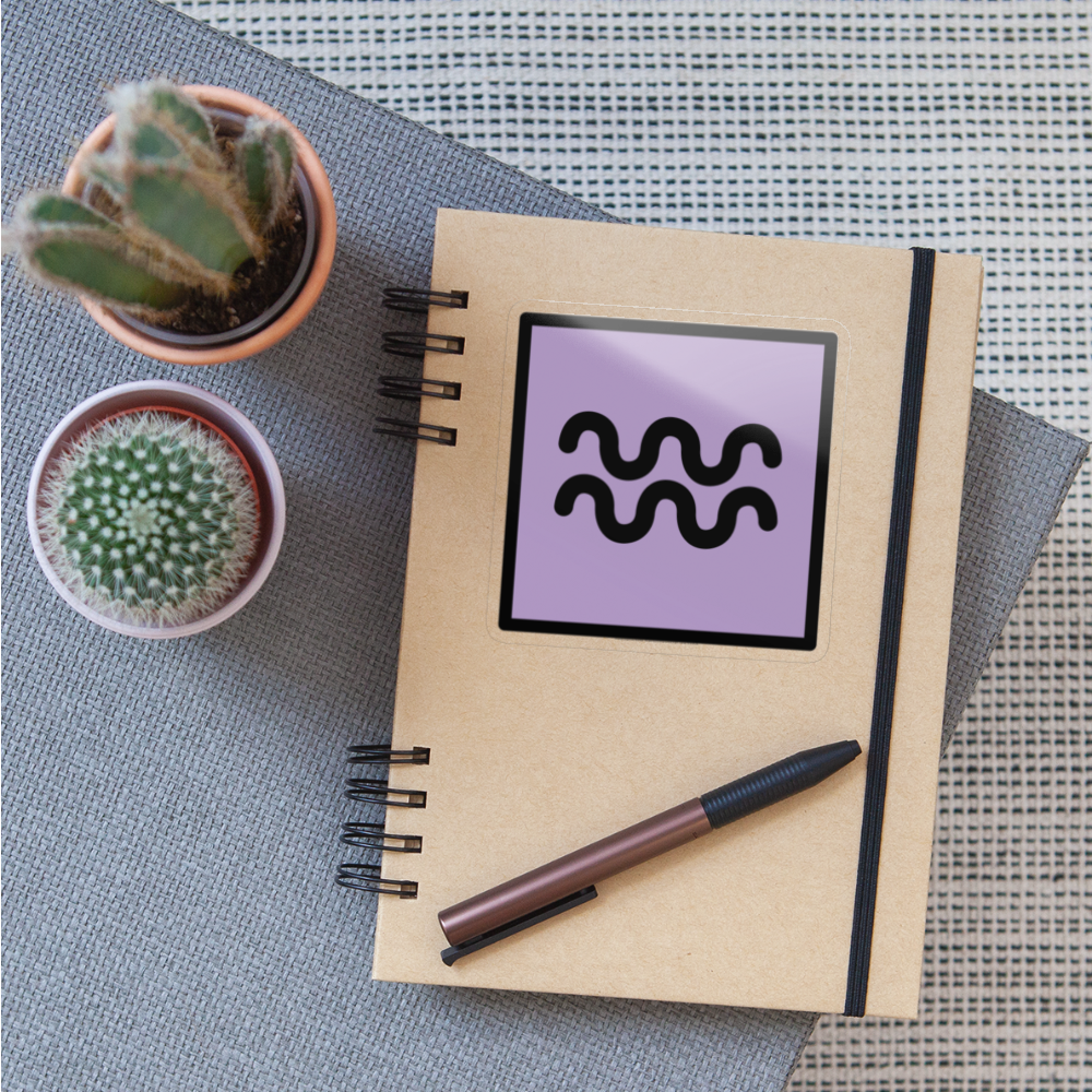 Aquarius Zodiac Moji Sticker - Emoji.Express - transparent glossy