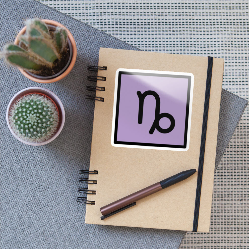 Capricorn Zodiac Moji Sticker - Emoji.Express - white glossy