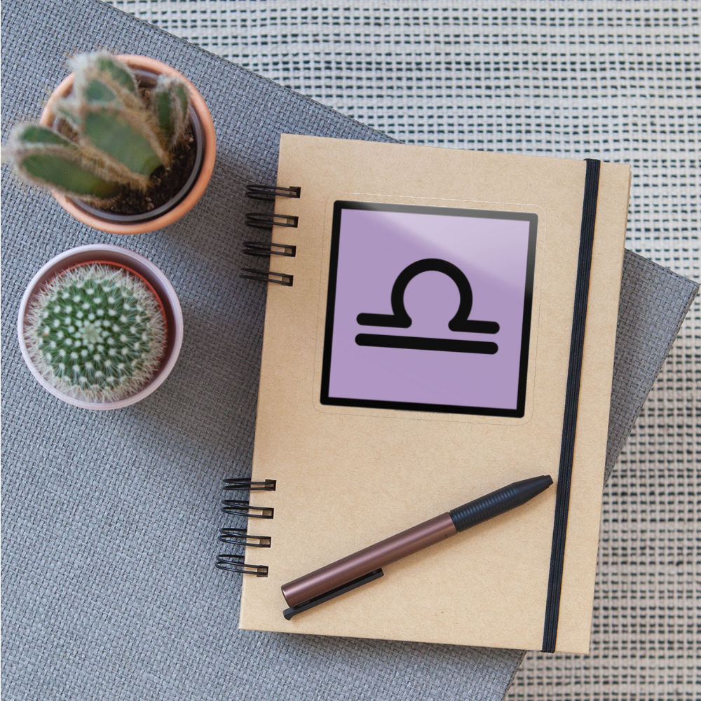 Libra Zodiac Moji Sticker - Emoji.Express - transparent glossy