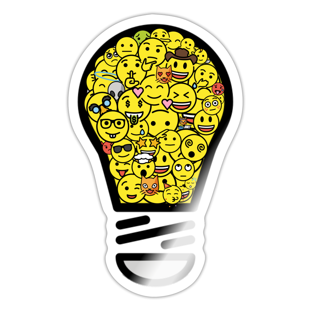 Crowedsourced Moji Sticker - Emoji.Express - white glossy