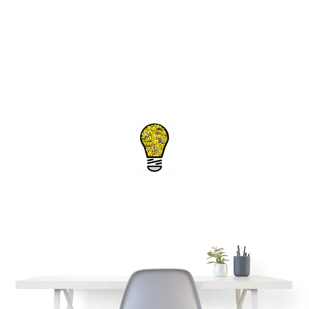 Customizable Crowdsourced Moji Art Poster 8x12 - Emoji.Express - white