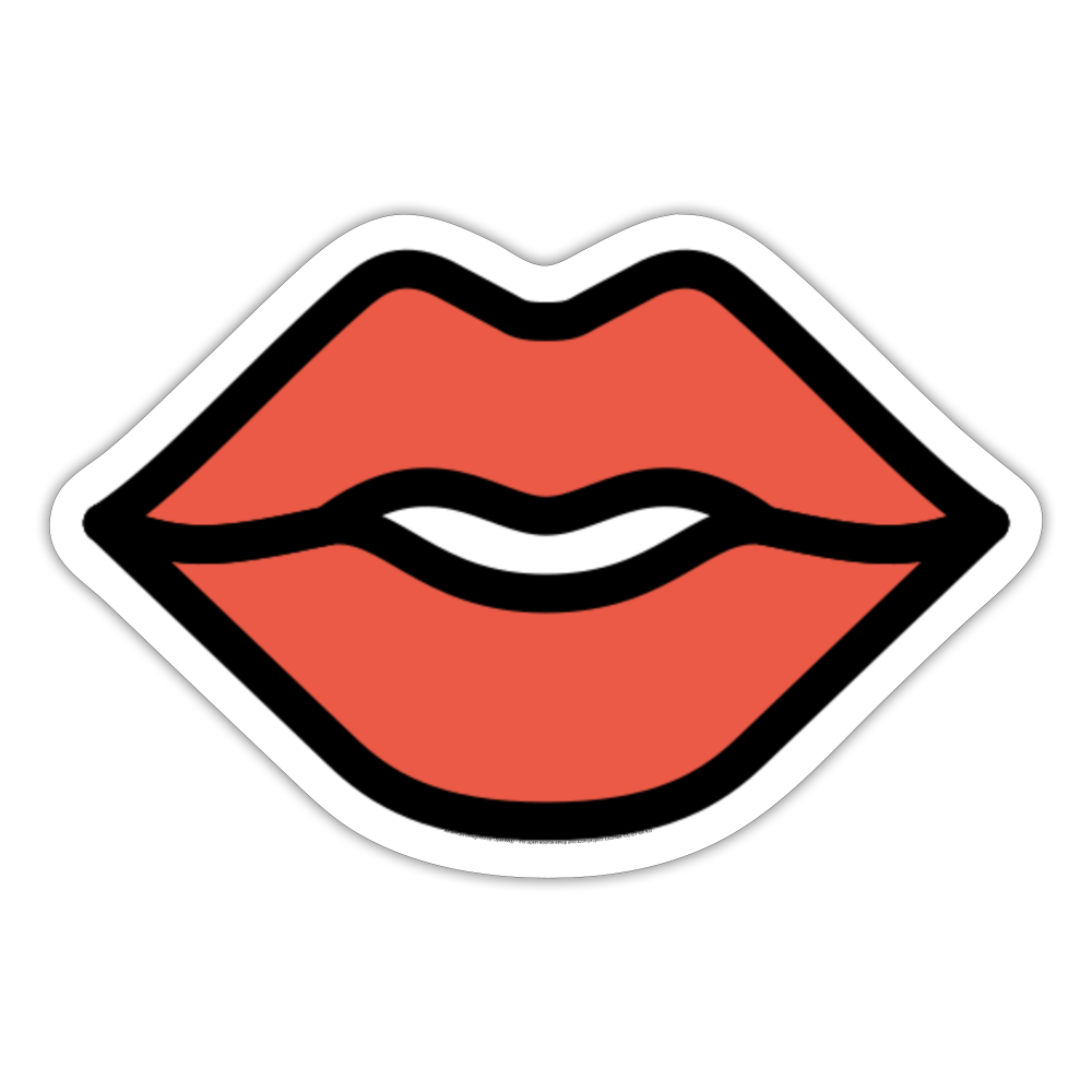 Mouth Moji Sticker - Emoji.Express - white matte