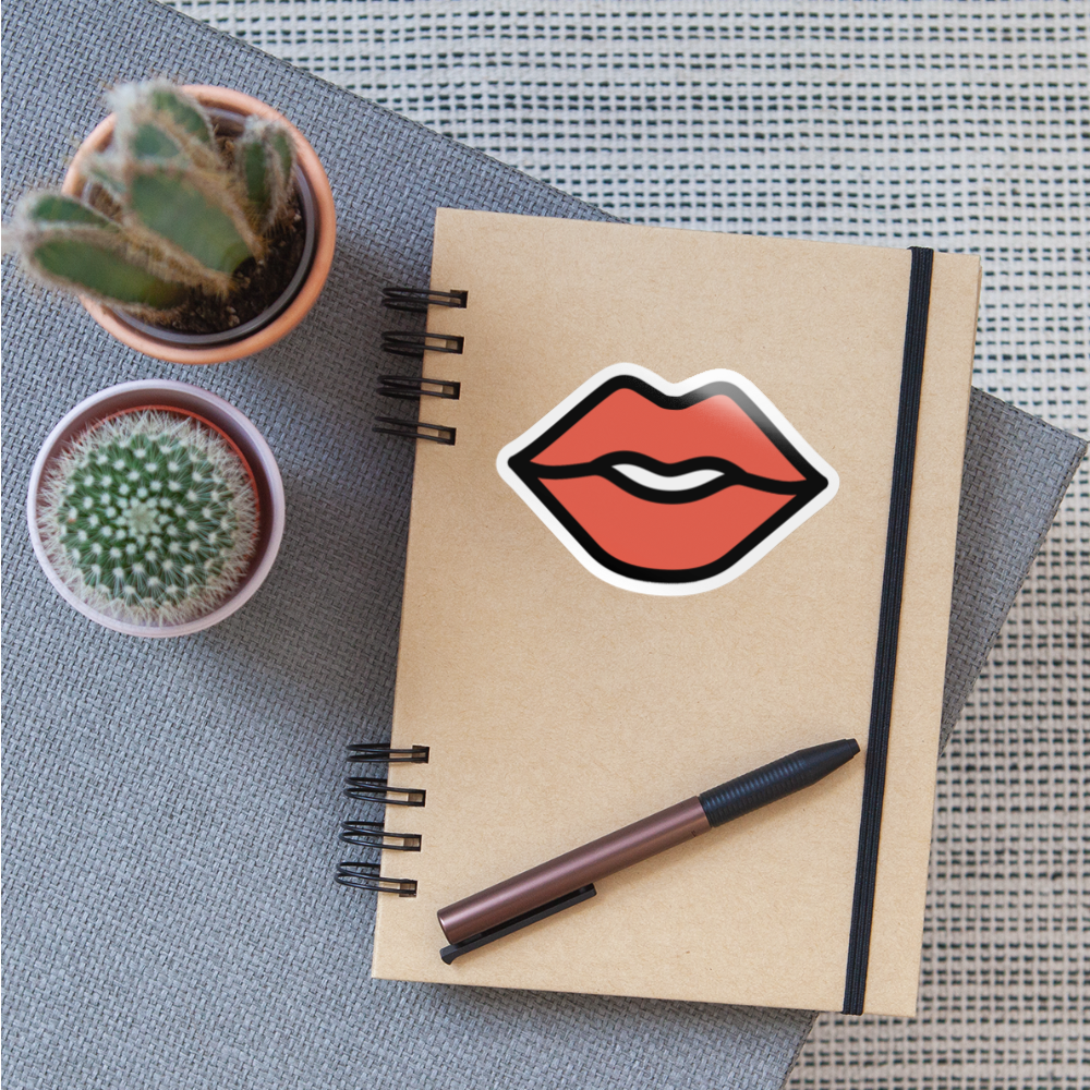 Mouth Moji Sticker - Emoji.Express - white glossy