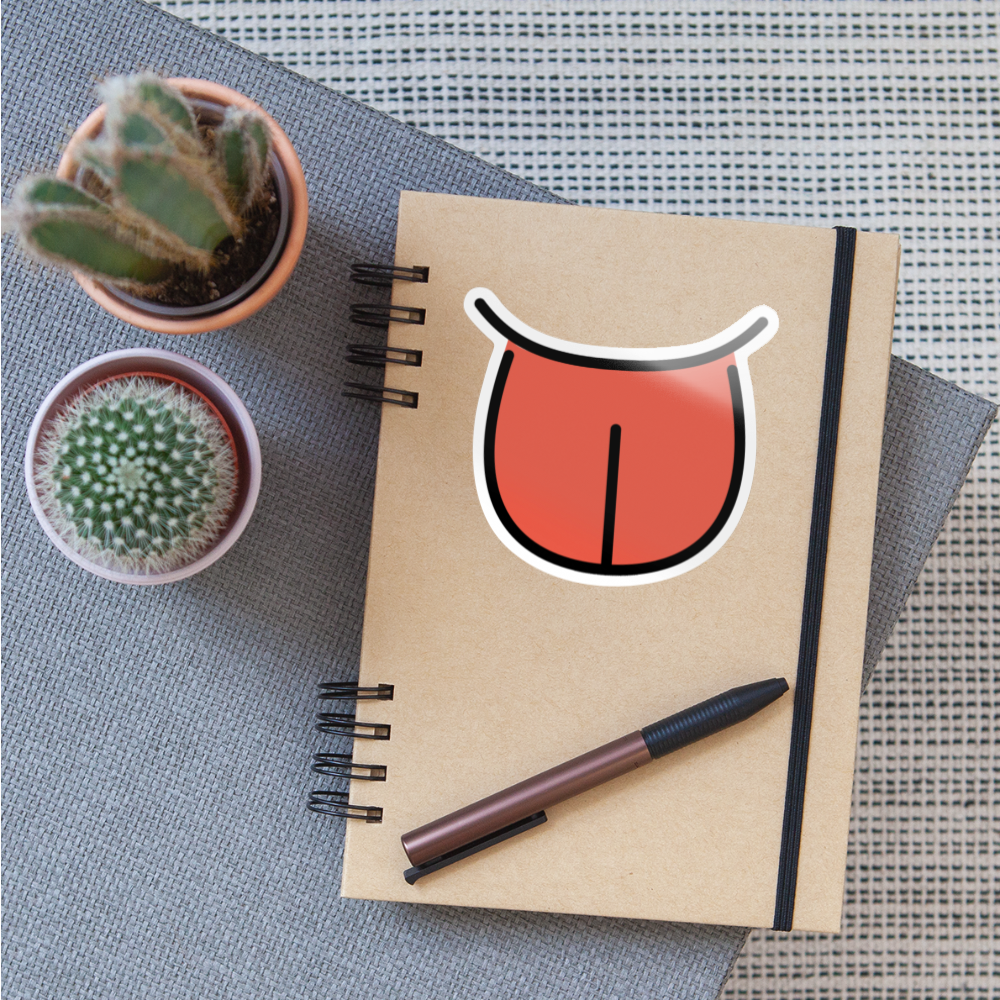 Tongue Moji Sticker - Emoji.Express - white glossy