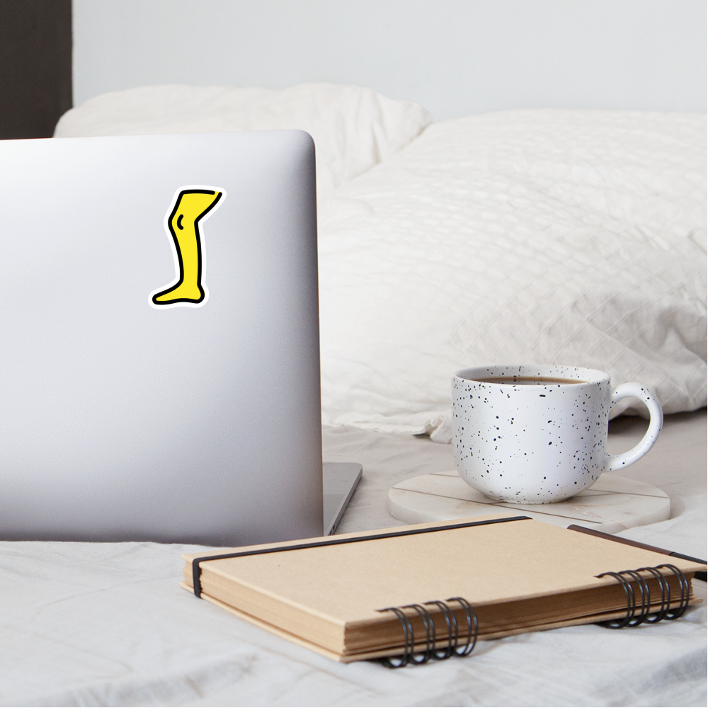 Leg Moji Sticker - Emoji.Express - white matte