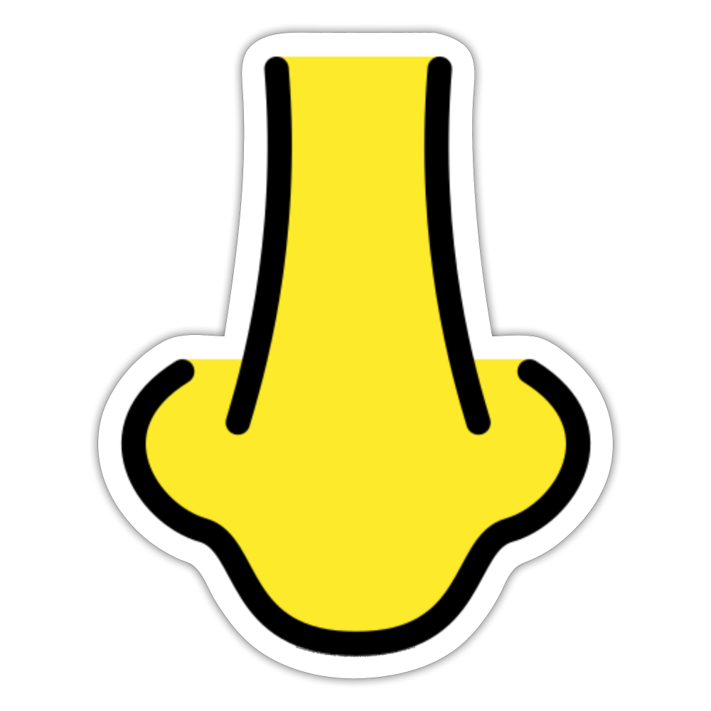 Nose Moji Sticker - Emoji.Express - white matte