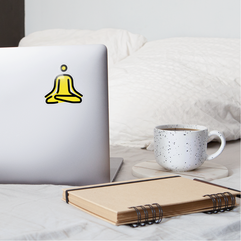 Person in Lotus Position Moji Sticker - Emoji.Express - transparent glossy