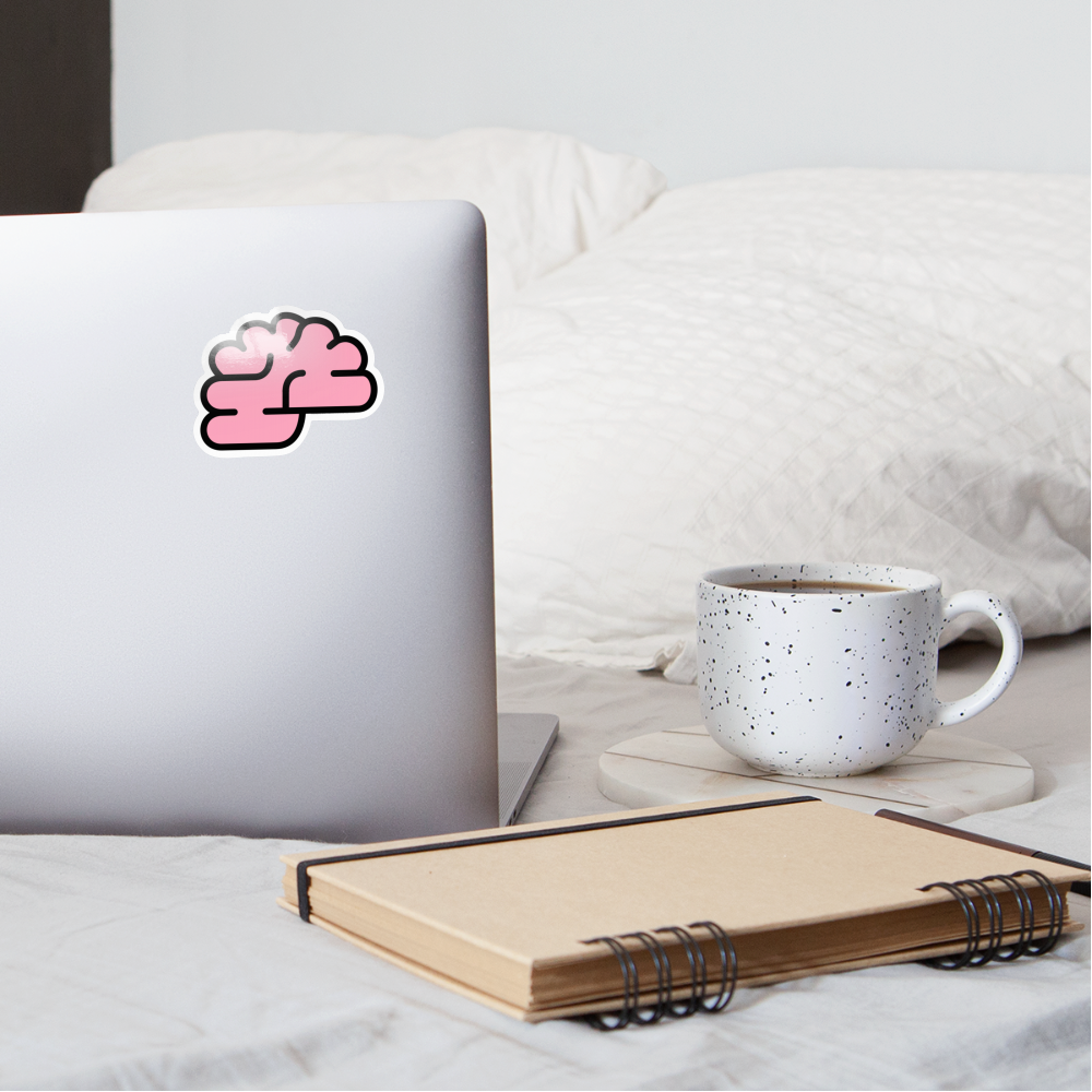 Brain Moji Sticker - Emoji.Express - white glossy