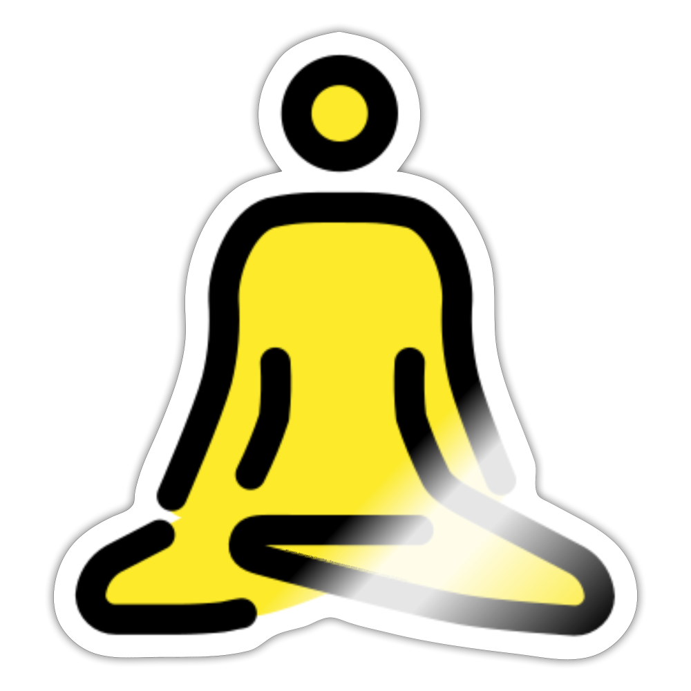 Man in Lotus Position Moji Sticker - Emoji.Express - white glossy