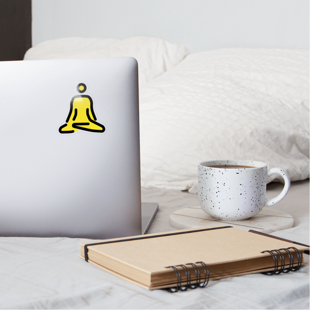 Man in Lotus Position Moji Sticker - Emoji.Express - transparent glossy