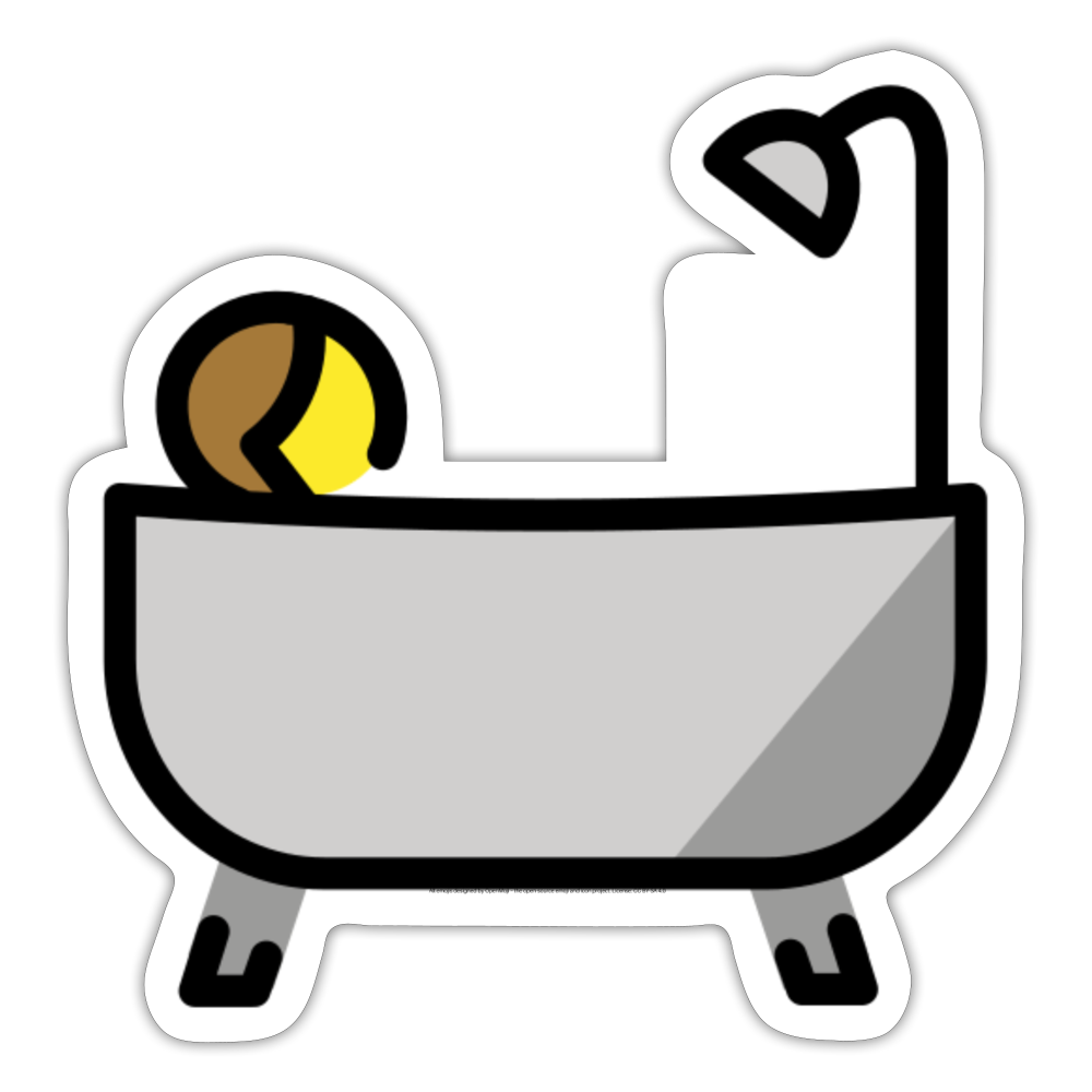 Person Taking Bath Moji Sticker - Emoji.Express - white matte