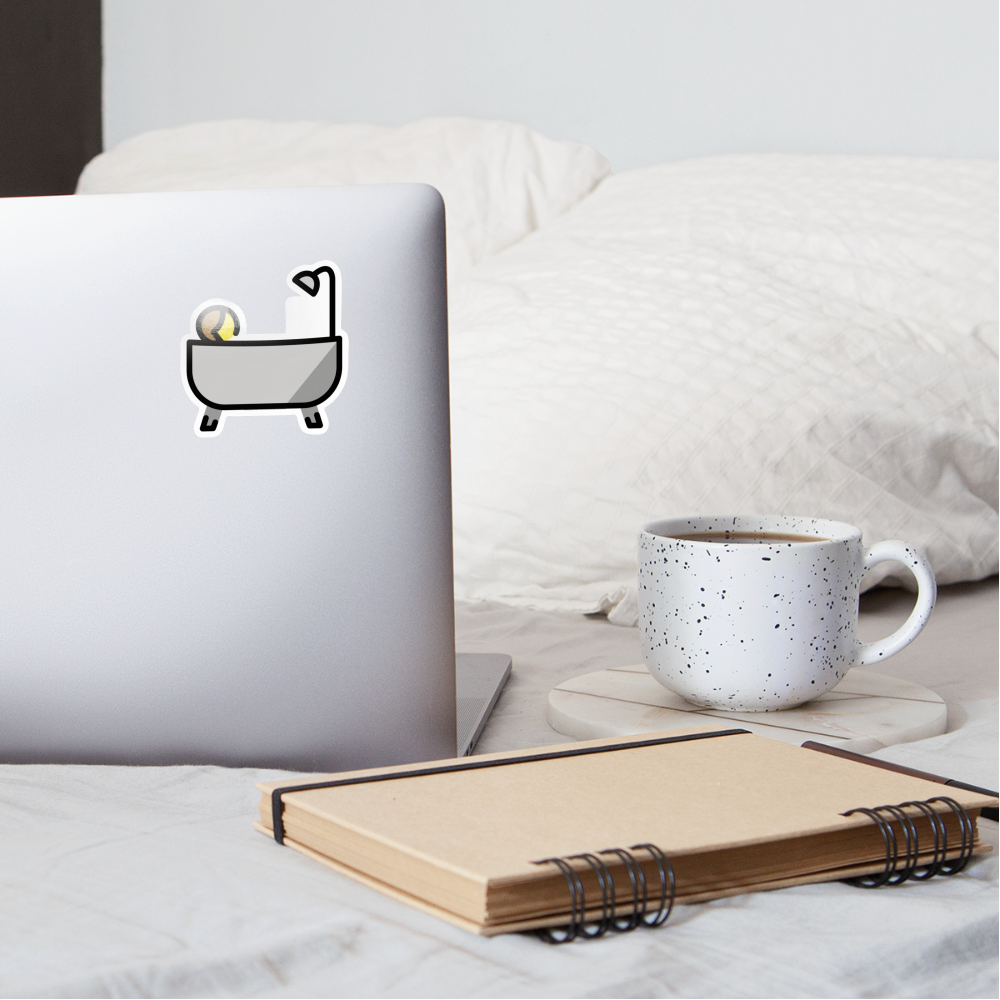 Person Taking Bath Moji Sticker - Emoji.Express - white glossy