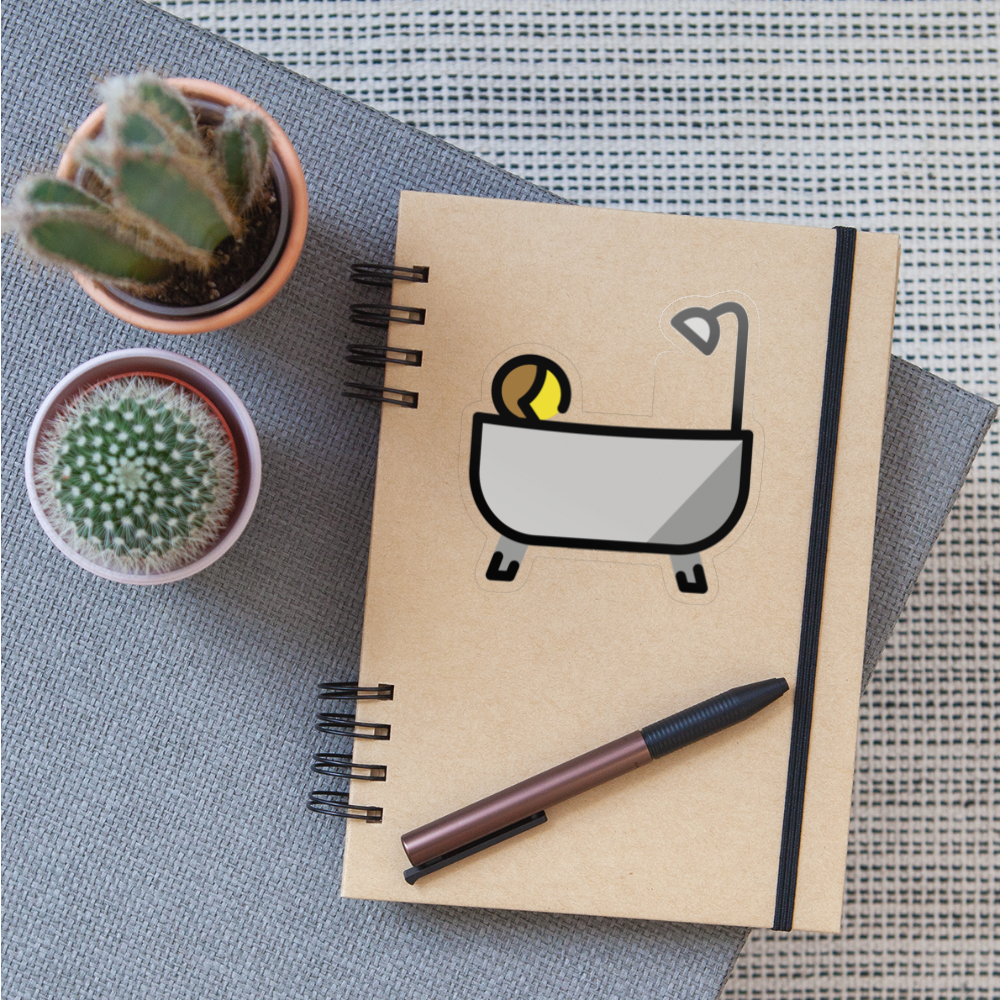 Person Taking Bath Moji Sticker - Emoji.Express - transparent glossy