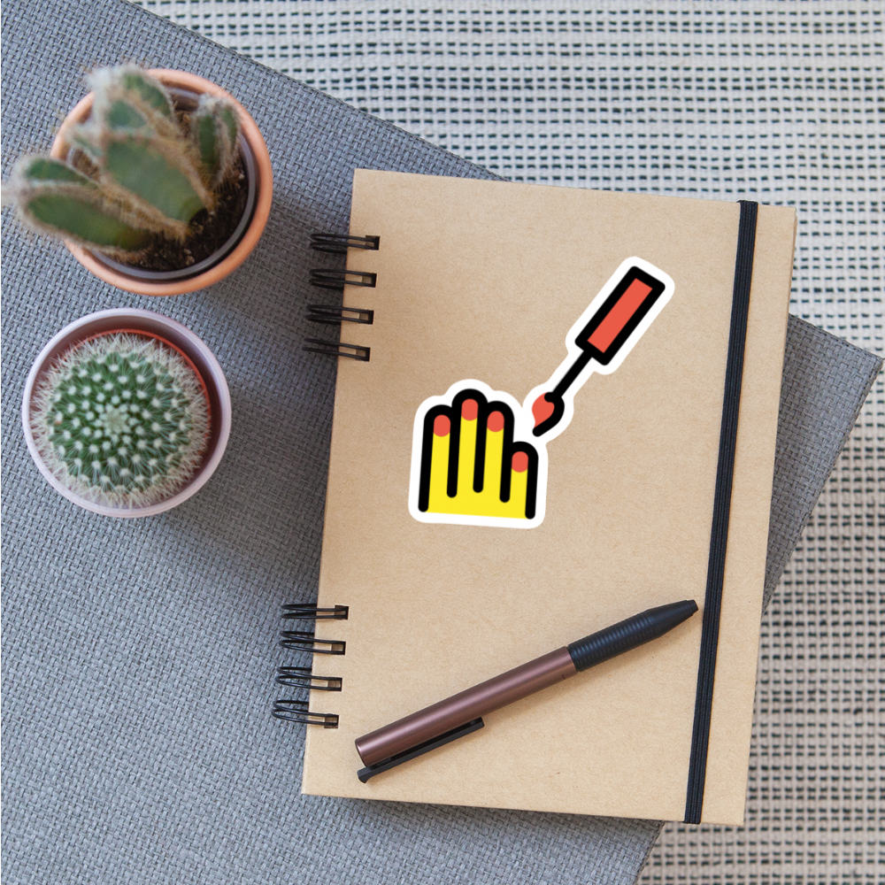 Nail Polish Moji Sticker - Emoji.Express - white matte
