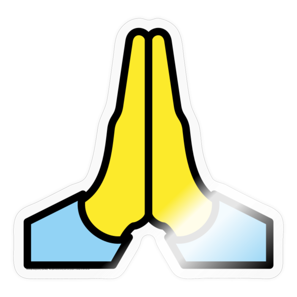Folded Hands Moji Sticker - Emoji.Express - transparent glossy