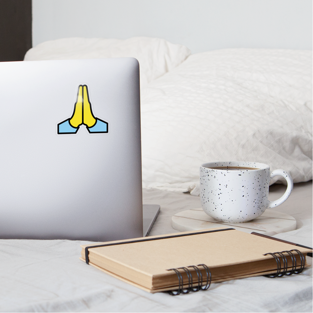 Folded Hands Moji Sticker - Emoji.Express - transparent glossy