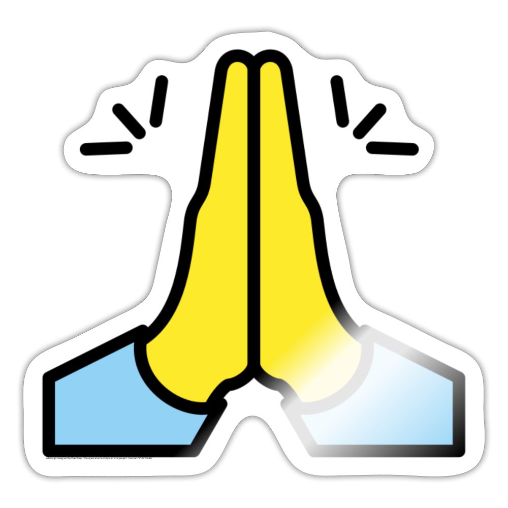 Palms Up Together Moji Sticker - Emoji.Express - white glossy