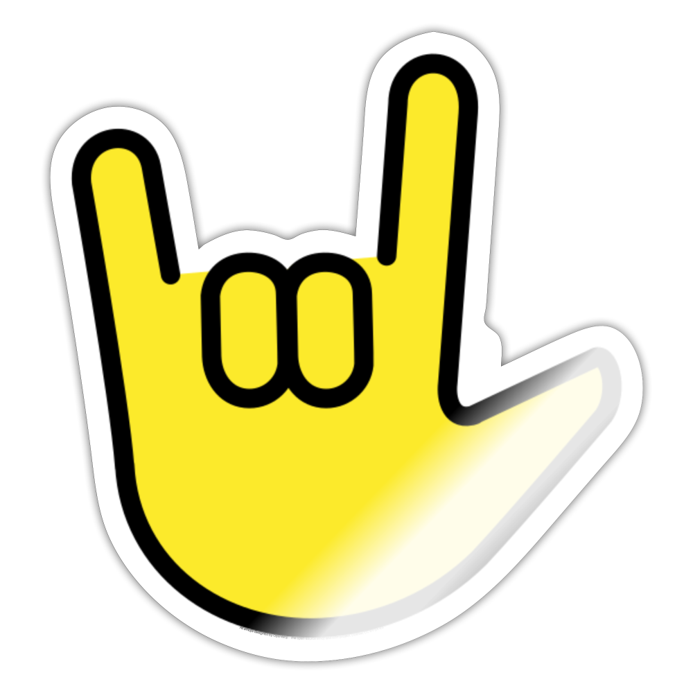 Love You Gesture Moji Sticker - Emoji.Express - white glossy