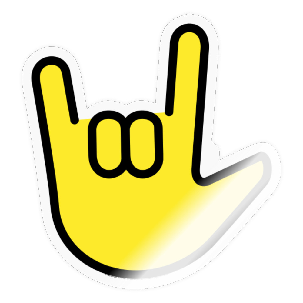 Love You Gesture Moji Sticker - Emoji.Express - transparent glossy