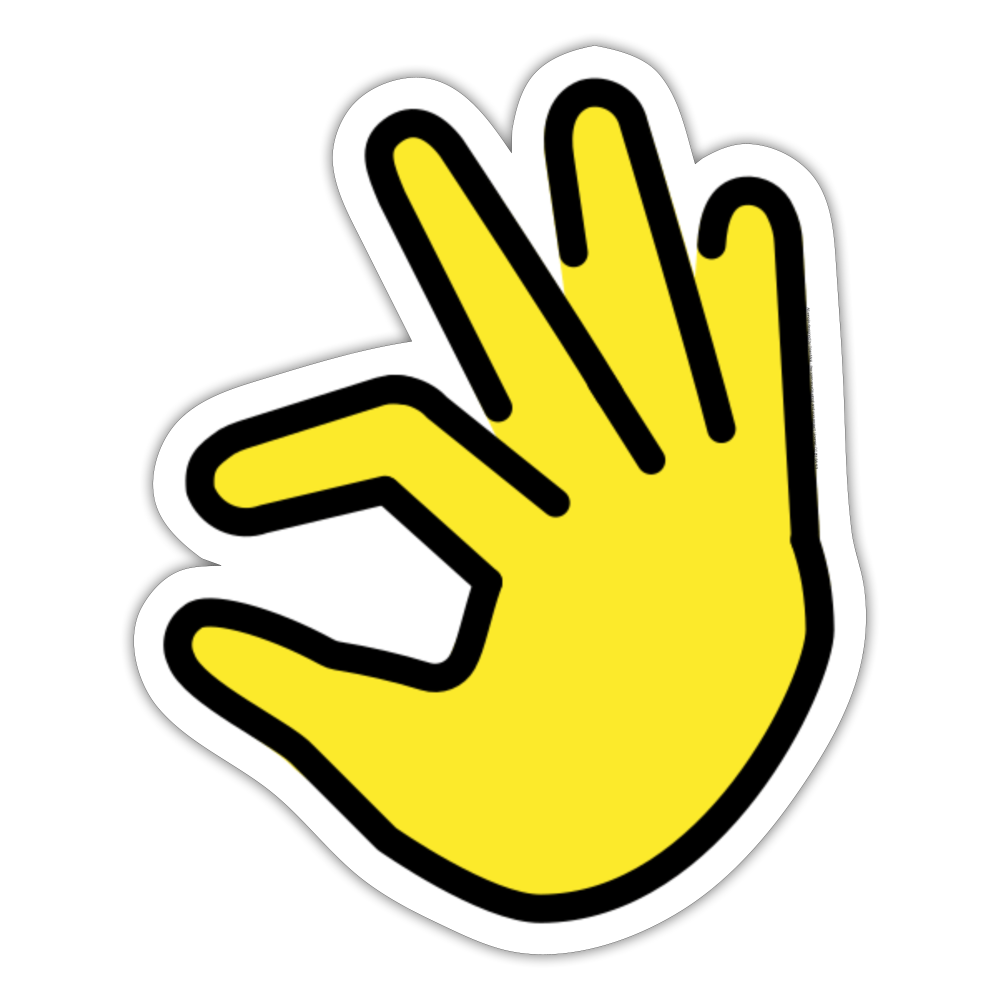 Pinching Hand Moji Sticker - Emoji.Express - white matte