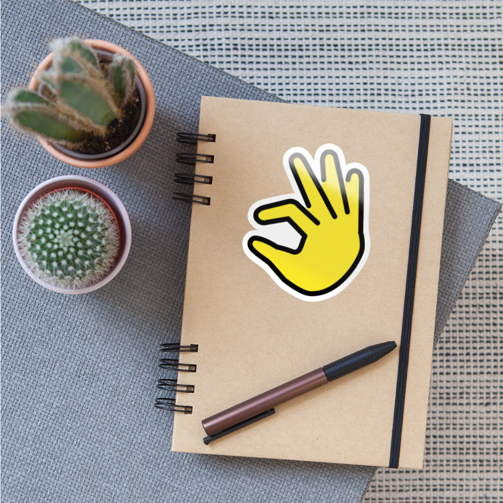 Pinching Hand Moji Sticker - Emoji.Express - white glossy