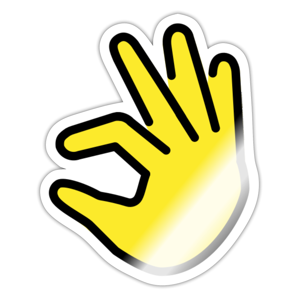 Pinching Hand Moji Sticker - Emoji.Express - white glossy