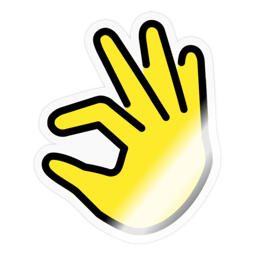 Pinching Hand Moji Sticker - Emoji.Express - transparent glossy
