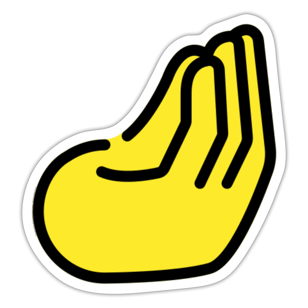 Pinched Fingers Moji Sticker - Emoji.Express - white matte
