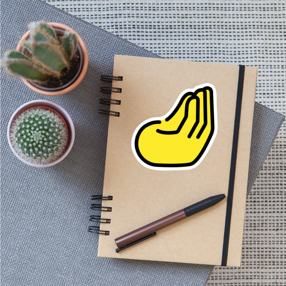Pinched Fingers Moji Sticker - Emoji.Express - white matte