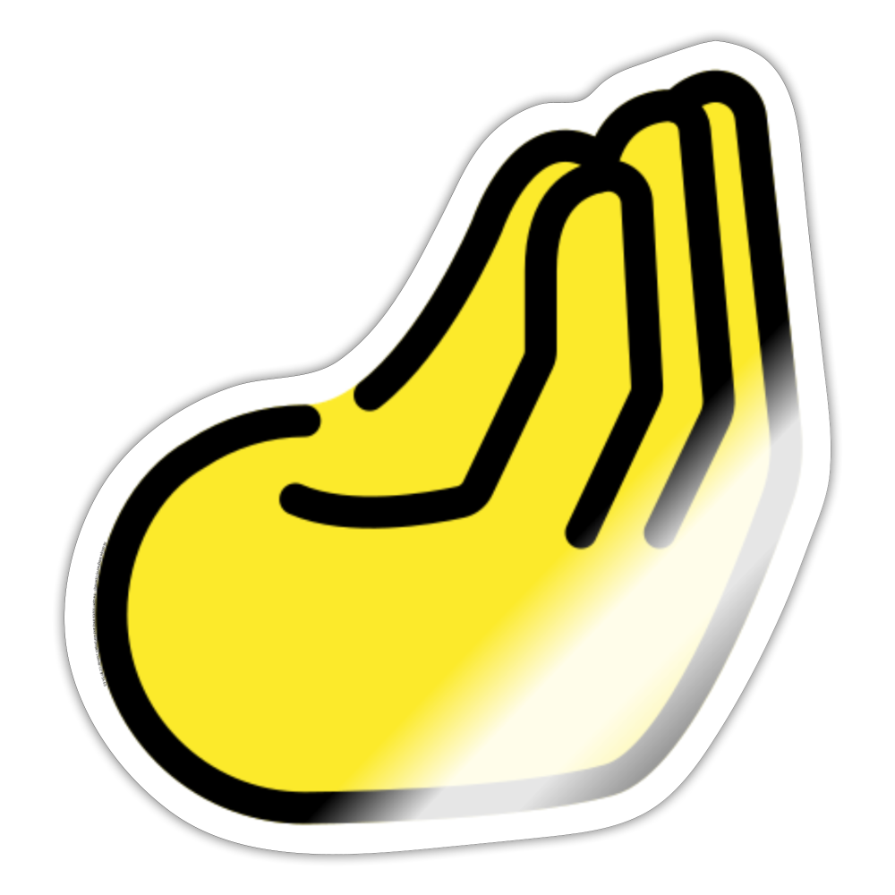 Pinched Fingers Moji Sticker - Emoji.Express - white glossy