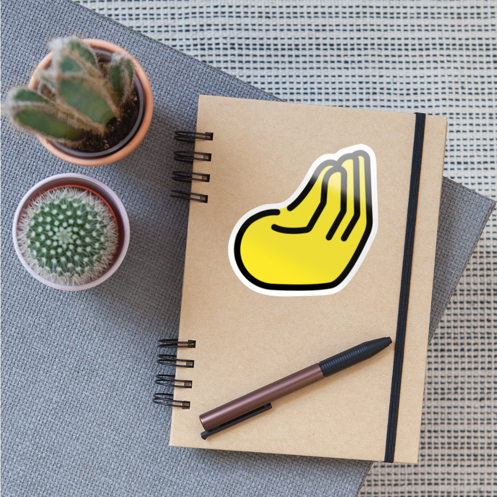 Pinched Fingers Moji Sticker - Emoji.Express - white glossy