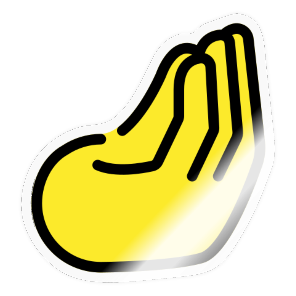 Pinched Fingers Moji Sticker - Emoji.Express - transparent glossy