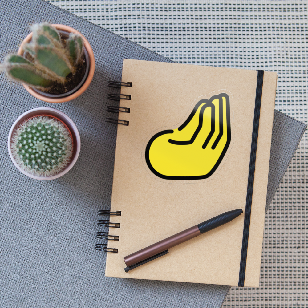 Pinched Fingers Moji Sticker - Emoji.Express - transparent glossy