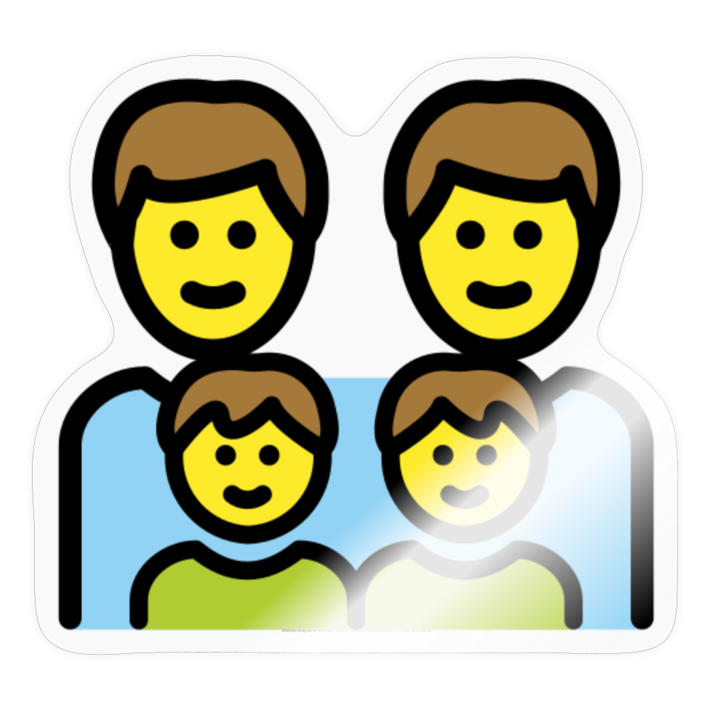 Family: Man, Man, Boy, Boy Moji Sticker - Emoji.Express - transparent glossy