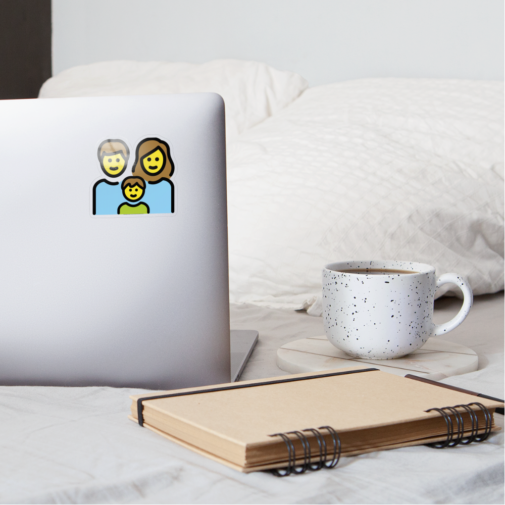 Family: Man, Woman, Boy Moji Sticker - Emoji.Express - transparent glossy