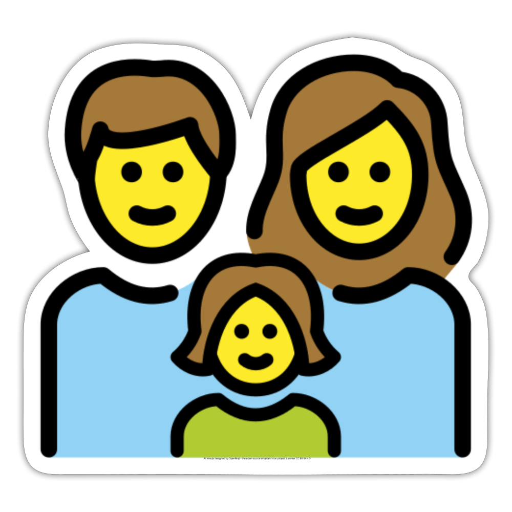 Family: Man, Woman, Girl Moji Sticker - Emoji.Express - white matte