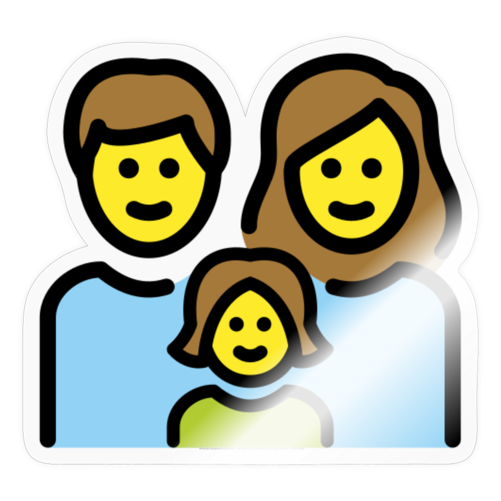 Family: Man, Woman, Girl Moji Sticker - Emoji.Express - transparent glossy