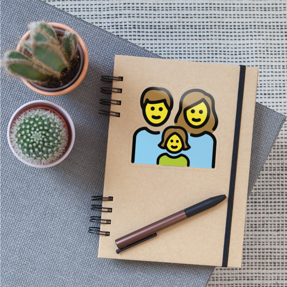 Family: Man, Woman, Girl Moji Sticker - Emoji.Express - transparent glossy