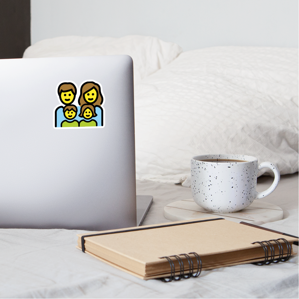 Family: Man, Woman, Girl, Boy Moji Sticker - Emoji.Express - white matte