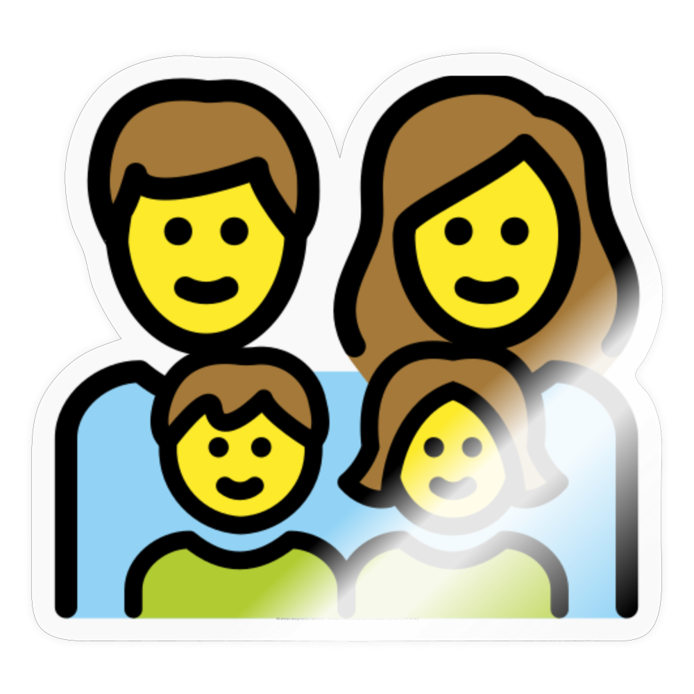 Family: Man, Woman, Girl, Boy Moji Sticker - Emoji.Express - transparent glossy