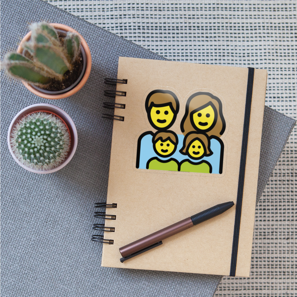 Family: Man, Woman, Girl, Boy Moji Sticker - Emoji.Express - transparent glossy