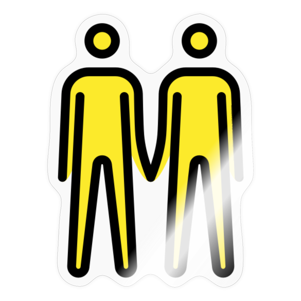 Men Holding Hands Moji Sticker - Emoji.Express - transparent glossy