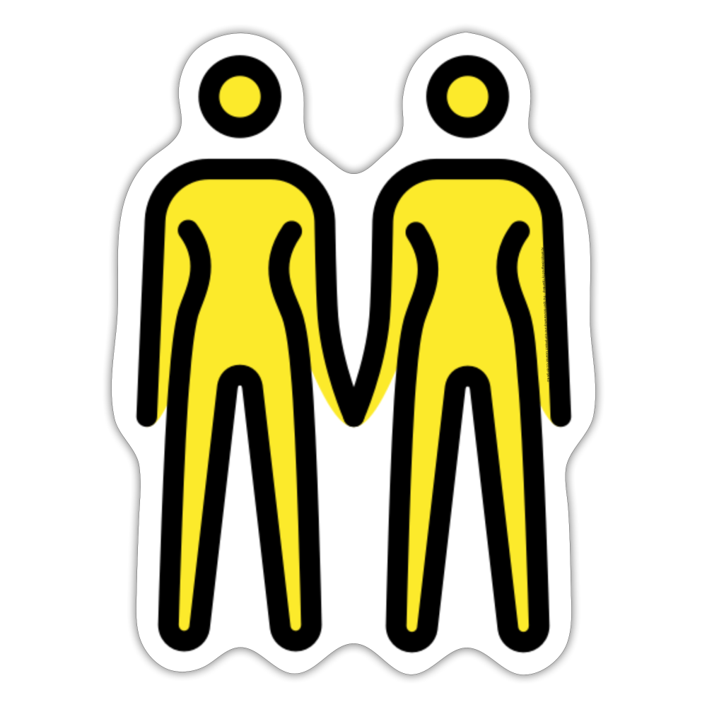 Women Holding Hands - white matte