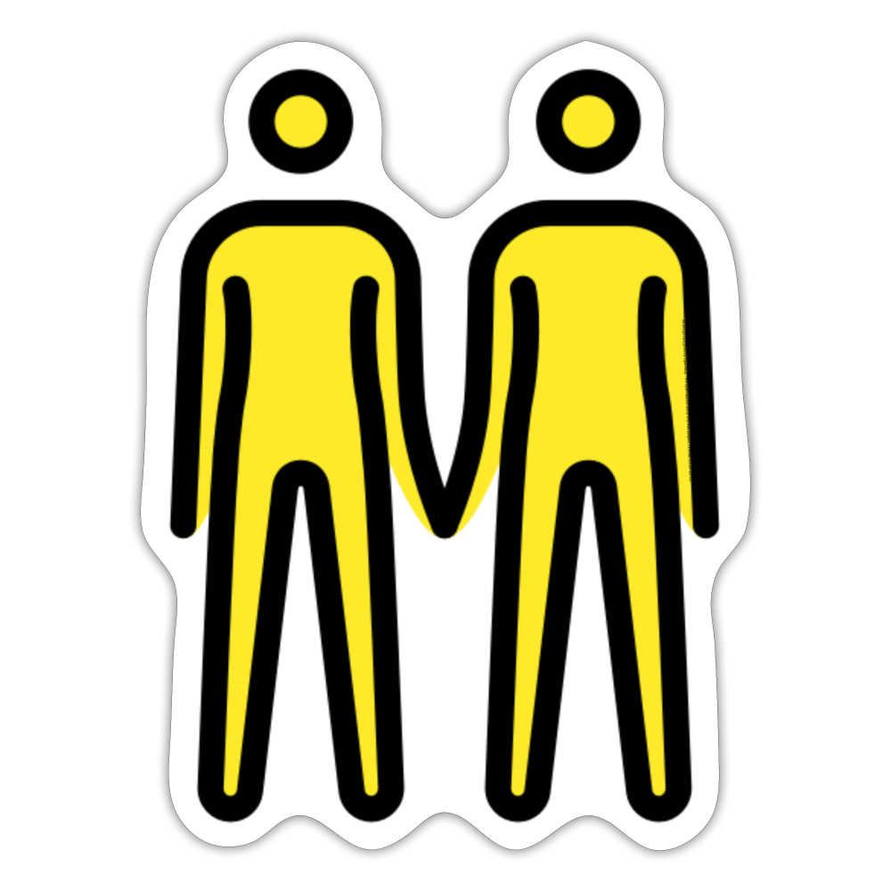 People Holding Hands Moji Sticker - Emoji.Express - white matte
