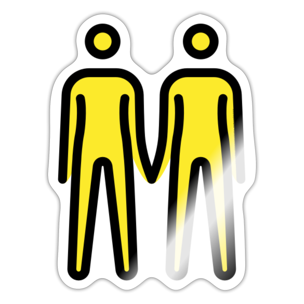 People Holding Hands Moji Sticker - Emoji.Express - white glossy