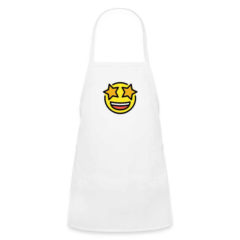 Customizable Star Struck Moji Kids' Apron - Emoji.Express - white