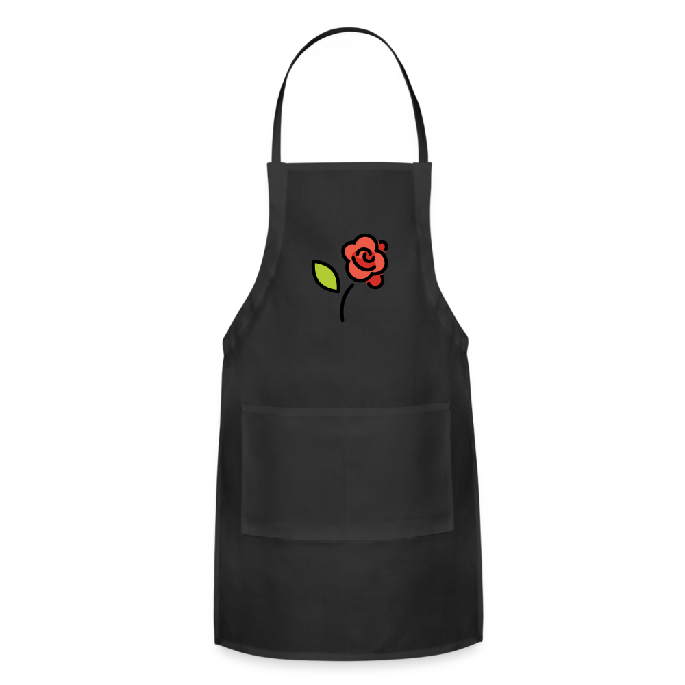 Customizable Rose Moji Adjustable Apron - Emoji.Express - black
