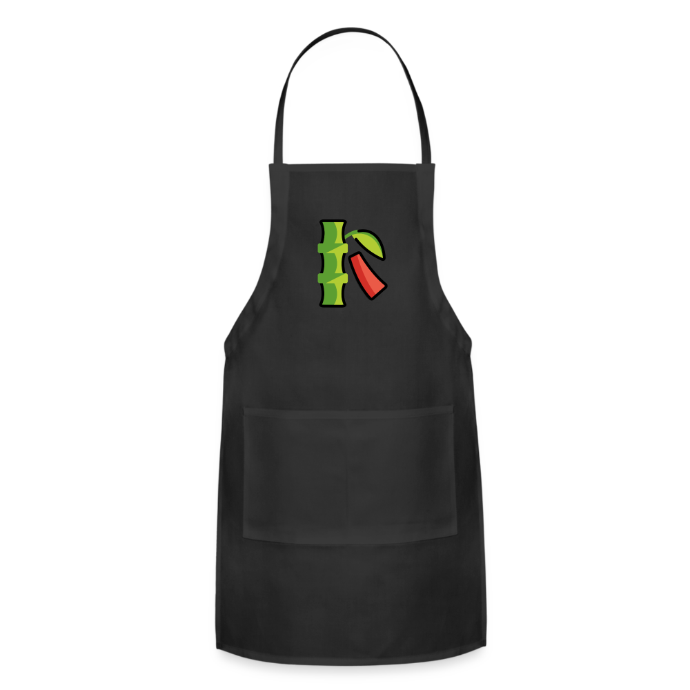 Customizable Tanabata Tree Adjustable Apron - Emoji.Express - black
