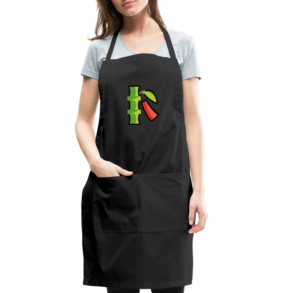Customizable Tanabata Tree Adjustable Apron - Emoji.Express - black
