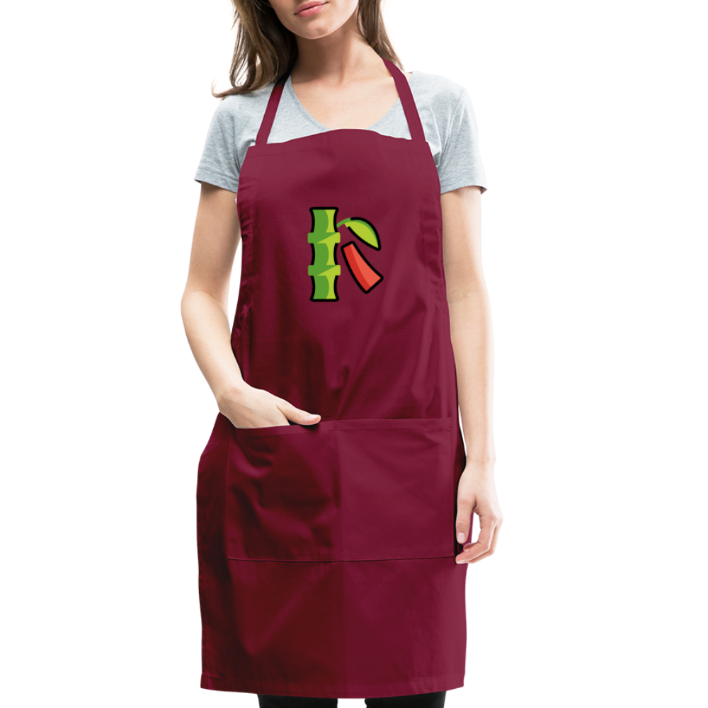 Customizable Tanabata Tree Adjustable Apron - Emoji.Express - burgundy